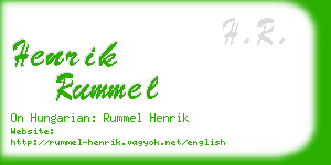 henrik rummel business card
